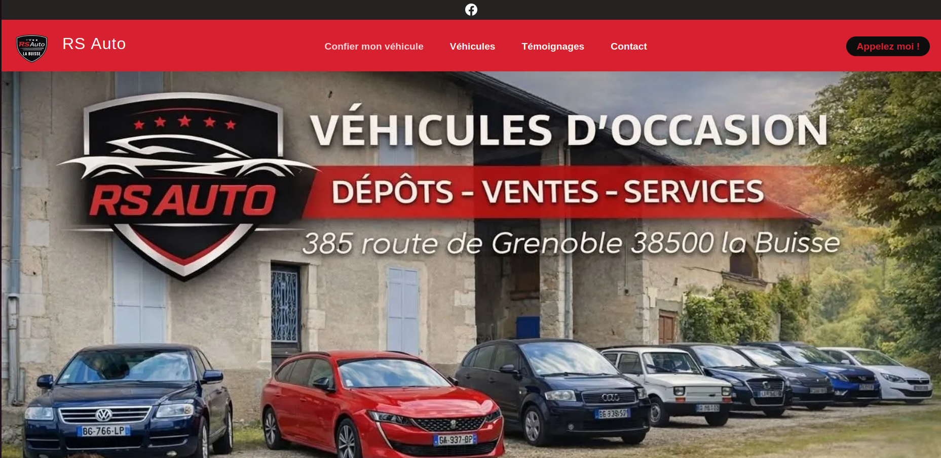 Aperçu de la vitrine de RS auto, dépôt-vente